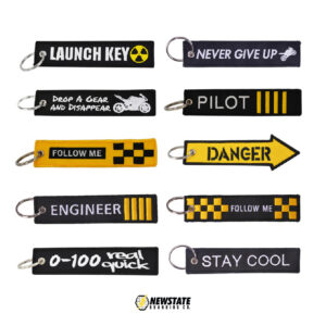 custom flight tag keychains